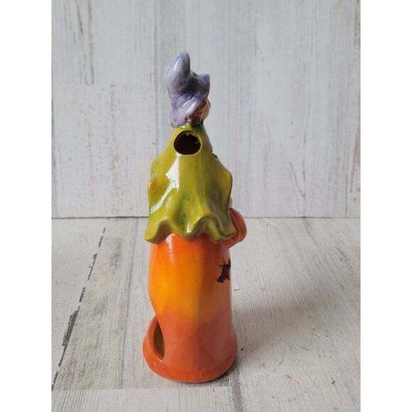 Halloween witch bat pumpkin tea light holder‎ home decor figure - Picture 3 of 7